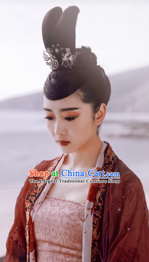 Ancient Chinese Taoist Nun Jiang Yanli Wedding Hanfu Dress Drama The Untamed Female Swordsman Costumes and Headpiece for Women