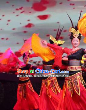 Chinese Drama Dragon Boat Festival Classical Dance Dress Stage Performance Costume and Headpiece for Women