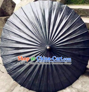 Chinese Handmade Black Oil Paper Umbrella Traditional Umbrellas