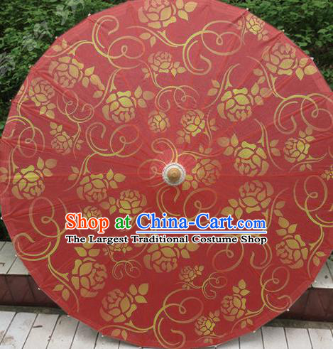 Chinese Classical Dance Handmade Red Paper Umbrella Traditional Decoration Umbrellas