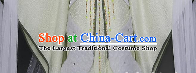 Traditional Chinese Cosplay Goddess Empress Light Yellow Dress Ancient Drama Female Swordsman Costumes for Women