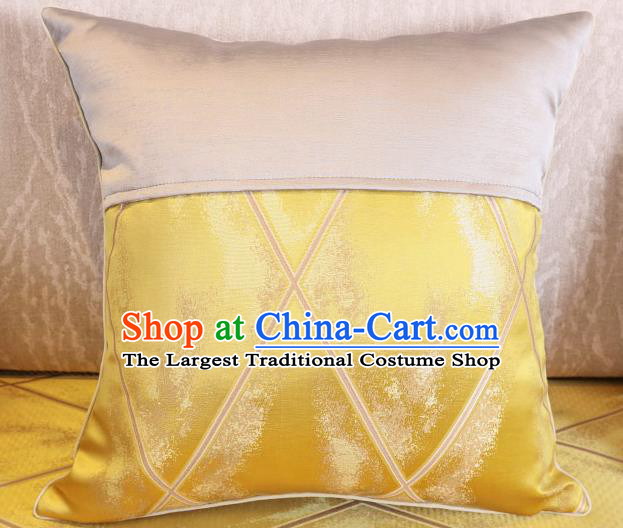Traditional Chinese Home Decoration Accessories Golden Brocade Pillow Cover