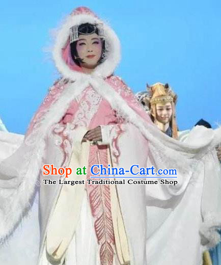 Chinese Zhaojun Chu Sai Ancient Queen Classical Dance Dress Stage Performance Costume and Headpiece for Women