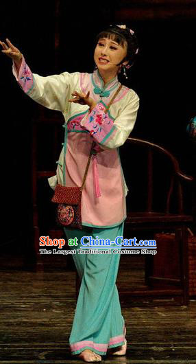 Chinese Moon Shines On Sugarbush Ferry Folk Dance Pink Dress Stage Performance Dance Costume and Headpiece for Women