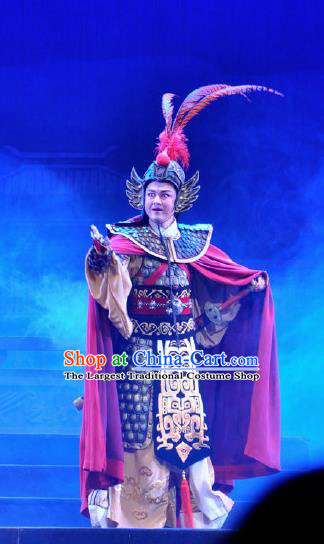 Chinese Shaoxing Opera Bronze Swallow Terrace Young General Clothing Stage Performance Dance Costume for Men