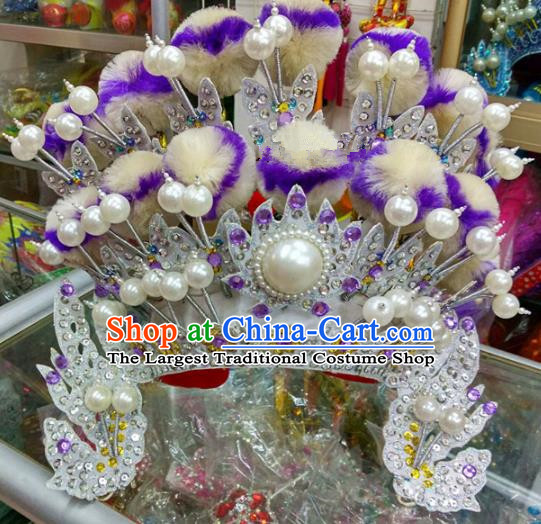 Chinese Traditional Beijing Opera Magic Warriors Phoenix Coronet Head Ornaments Hat Hair Accessories for Adults