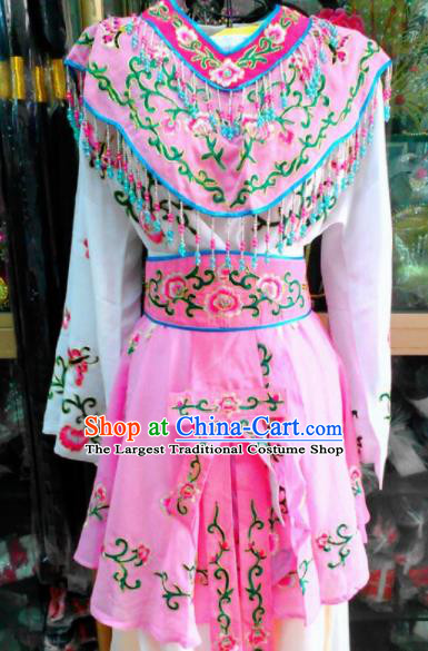 Chinese Traditional Beijing Opera Peri Pink Dress Peking Opera Young Lady Costume for Adults