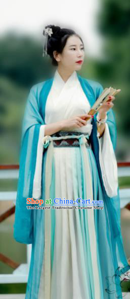 Chinese Ancient Court Princess Hanfu Dress Jin Dynasty Palace Lady Historical Costume for Women