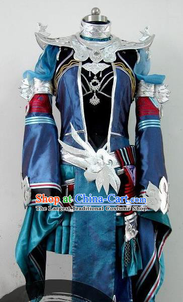 Chinese Ancient Female Swordsman Costume Traditional Cosplay Heroine Dress for Women