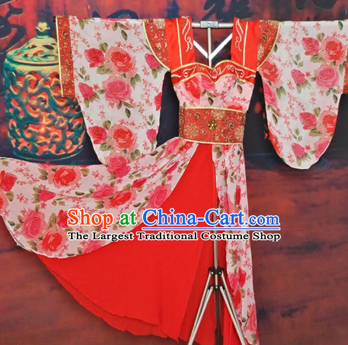 Traditional Chinese Tang Dynasty Princess Hanfu Dress Ancient Imperial Consort Historical Costume for Women