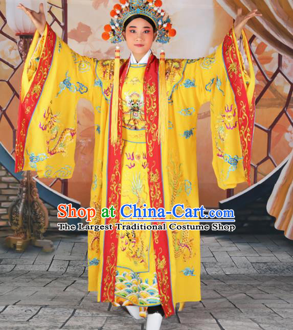 Chinese Traditional Beijing Opera Emperor Costume Peking Opera Royal Clothing and Hat