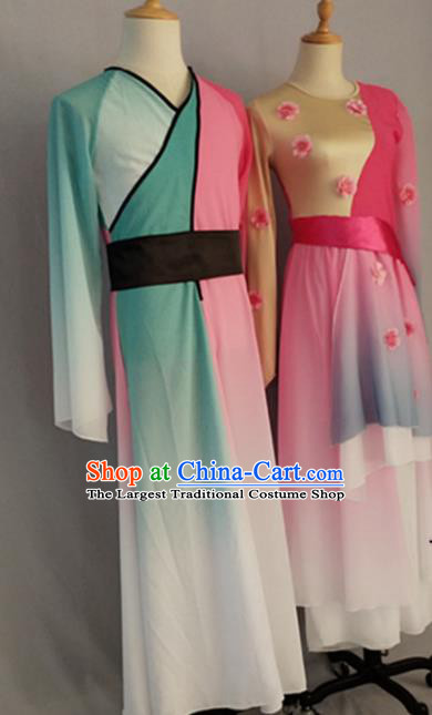 Traditional Chinese Classical Dance Costume China Folk Dance Clothing Complete Set