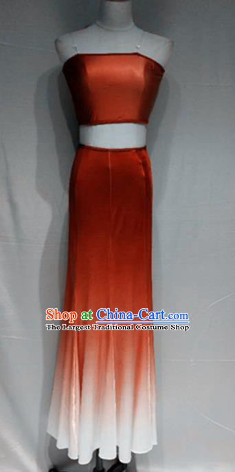 Traditional Chinese Classical Dance Costume China Peacock Dance Red Dress for Women