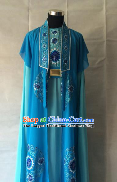 Traditional Chinese Beijing Opera Niche Costume Peking Opera Blue Clothing