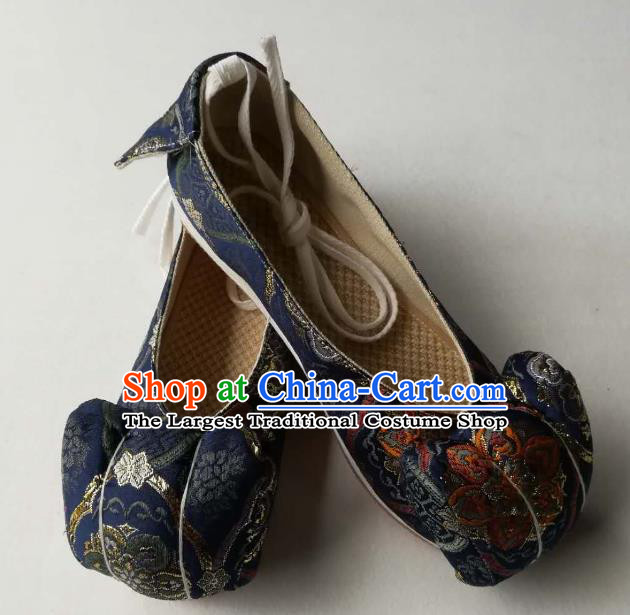 Asian Chinese Traditional Shoes Ancient Song Dynasty Navy Shoes Hanfu Shoes for Women
