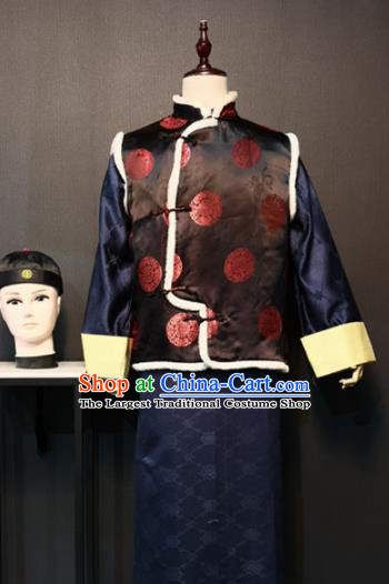 Traditional Chinese Ancient Drama Qing Dynasty Prince Clothing for Men