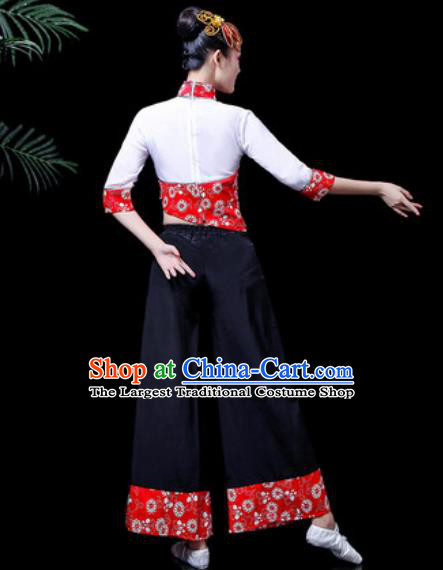 Traditional Chinese Folk Dance Costume Group Dance Yanko Dance Clothing for Women