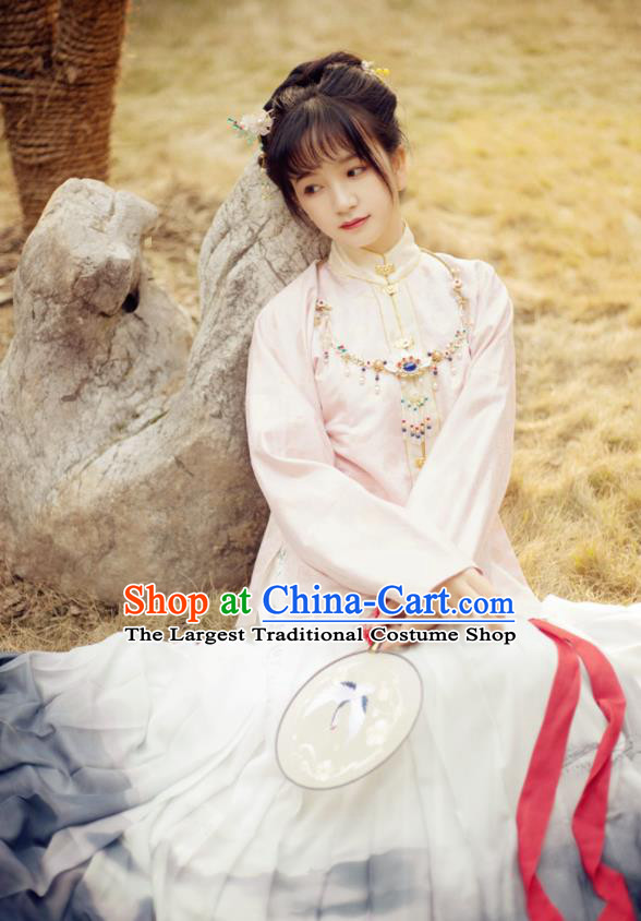 Chinese Ancient Traditional Hanfu Dress Ming Dynasty Nobility Lady Historical Costume for Women