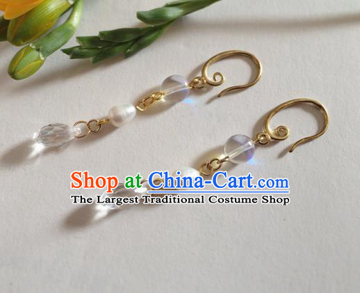 Chinese Ancient Hanfu Jewelry Accessories Traditional Pearl Earrings for Women