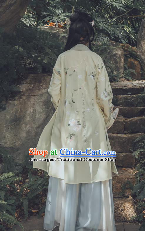 Traditional Chinese Song Dynasty Nobility Lady Replica Costumes Ancient Embroidered Hanfu Dress for Women