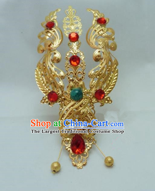 Chinese Ancient Han Dynasty Queen Hair Accessories Traditional Palace Golden Hairpins for Women