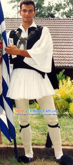 Traditional Greek Farmer Costume Ancient Greece Chlamys Clothing for Men