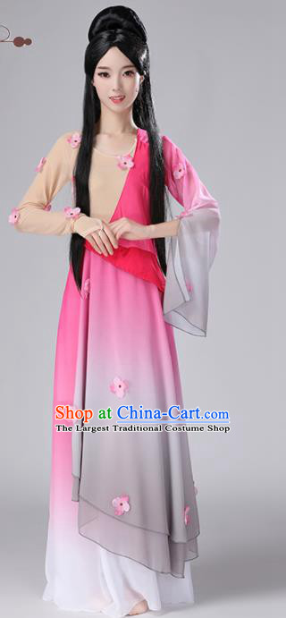 Chinese Traditional Stage Performance Dance Costume Classical Dance Pink Dress for Women