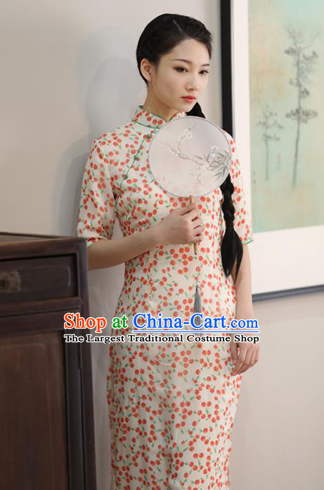 Chinese National Costume Traditional Classical Cheongsam Retro Qipao Dress for Women