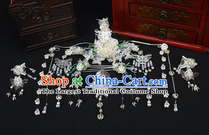 Top Grade Chinese Ancient Queen Hair Crown Hairpins Traditional Hair Accessories Headdress for Women
