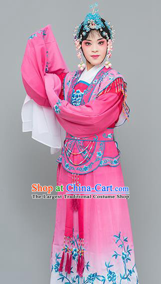 Chinese Traditional Peking Opera Princess Rosy Dress Classical Beijing Opera Actress Costume for Adults