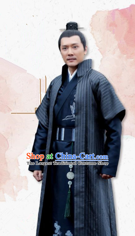 Chinese The Story Of MingLan Song Dynasty Historical Costume Ancient Swordsman Clothing for Men
