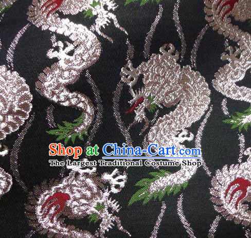 Asian Traditional Baldachin Classical Dragon Pattern Brocade Fabric Japanese Kimono Tapestry Satin Silk Material