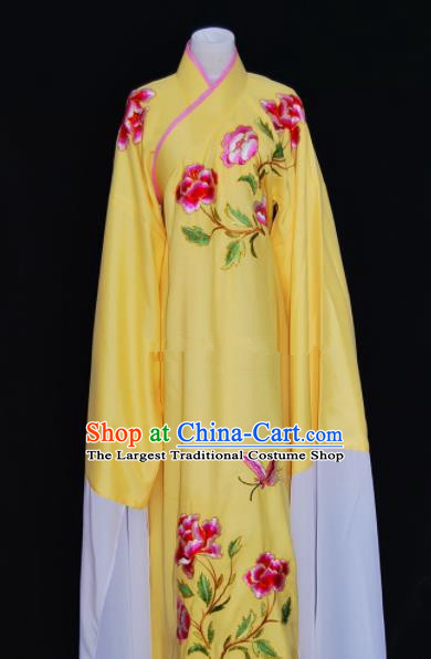 Chinese Traditional Beijing Opera Niche Yellow Robe Peking Opera Scholar Embroidered Costume for Men