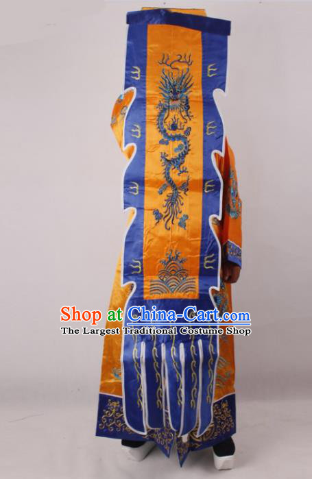 Chinese Traditional Beijing Opera Takefu Golden Clothing Ancient Imperial Bodyguard Costume for Men
