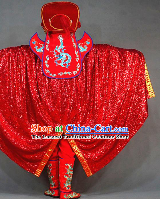 Chinese Traditional Sichuan Opera Face Changing Embroidered Costume and Hat Complete Set