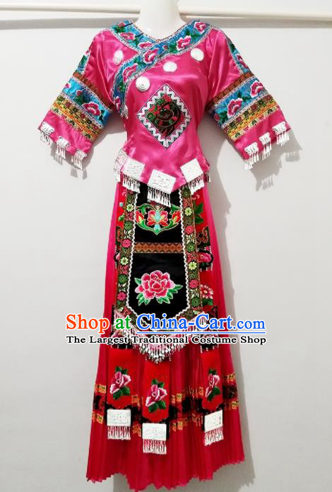 Chinese Traditional Ethnic Costume Miao Nationality Wedding Dress for Women
