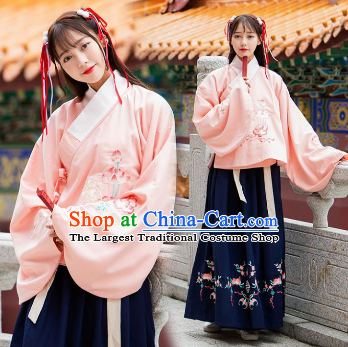 Traditional Chinese Ming Dynasty Princess Historical Costume Ancient Peri Hanfu Dress for Women