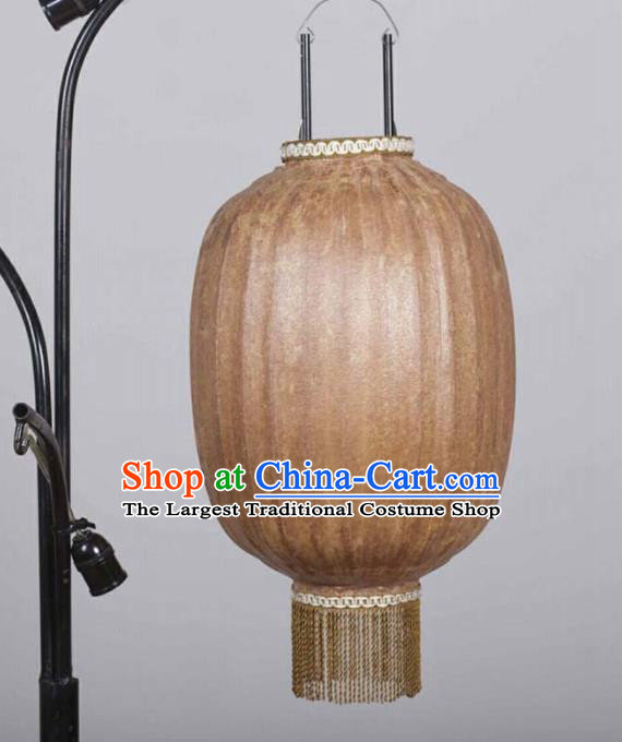 Chinese Traditional New Year Hanging Lantern Handmade Brown Oil Paper Palace Lanterns