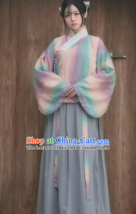 Chinese Ancient Hanfu Dress Ming Dynasty Palace Lady Traditional Historical Costume for Women
