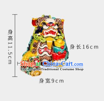 Chinese Traditional Pi Xiu Decoration Enamel Pi Yao Crafts Jingdezhen Ceramic Handicraft