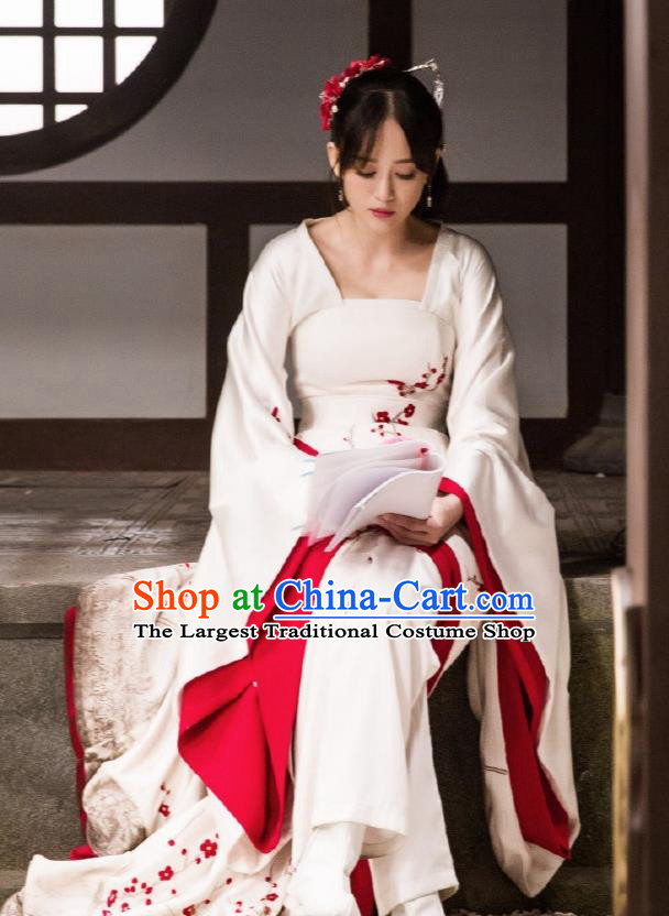 Chinese Traditional Drama Ancient Sui Dynasty Nobility Lady Dugu Galois Embroidered Historical Costume for Women