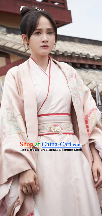 Chinese Ancient Queen Dugu Hanfu Dress Traditional Sui Dynasty Empress Embroidered Historical Costume for Women