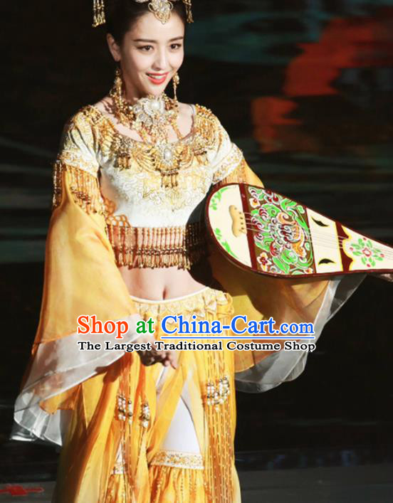 Traditional Chinese Dunhuang Flying Dance Hanfu Dress Spring Festival Gala Ancient Peri Replica Costume for Women