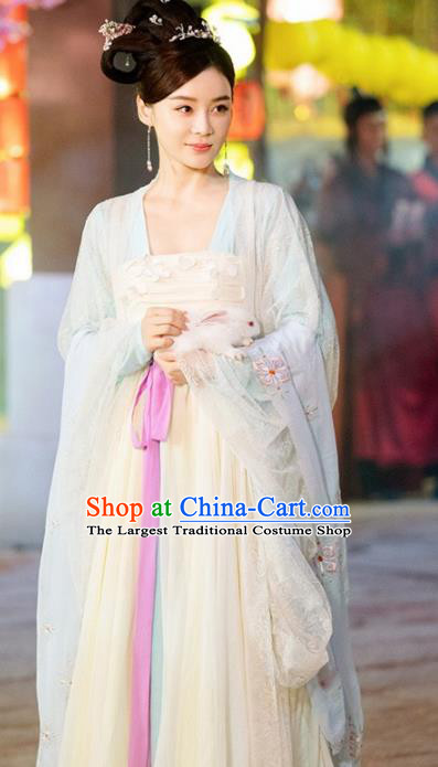 Traditional Chinese Tang Dynasty Imperial Concubine Embroidered Hanfu Dress Ancient Court Lady Replica Costume for Women