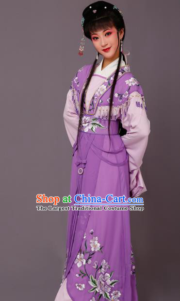Chinese Traditional Peking Opera Princess Purple Dress Beijing Opera Hua Dan Costume for Women