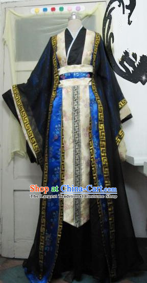 Chinese Traditional Cosplay Knight Prince Costume Ancient Swordsman Hanfu Clothing for Men