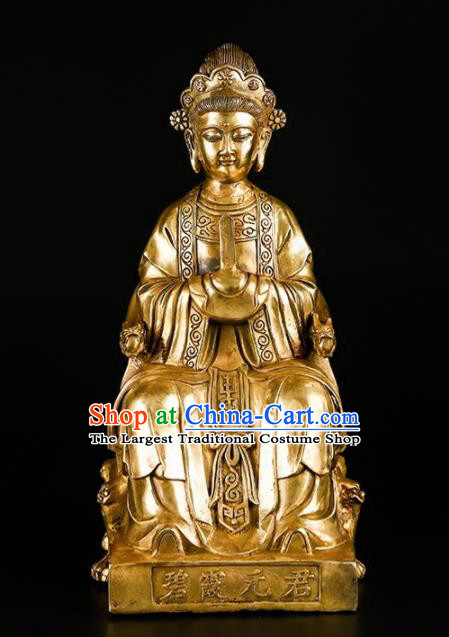 Chinese Traditional Feng Shui Items Taoism Brass Mountain Tai Mother Statue Decoration