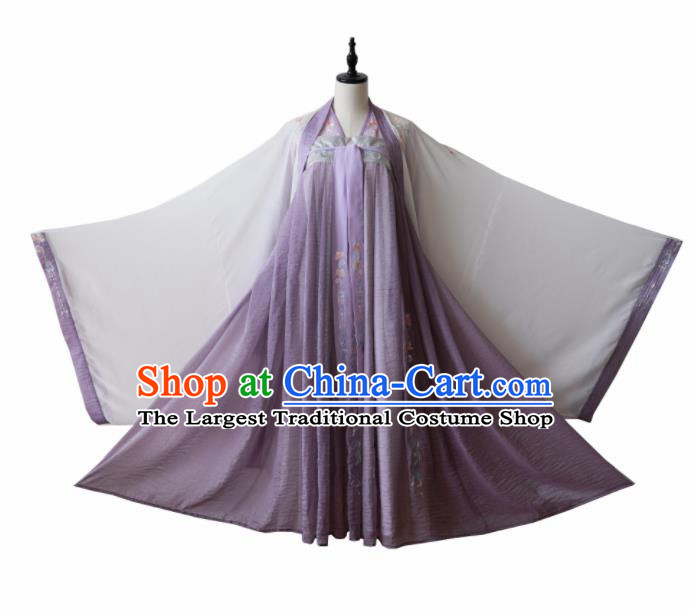 Chinese Ancient Princess Hanfu Dress Traditional Tang Dynasty Court Lady Embroidered Historical Costume for Women