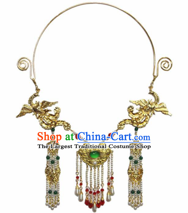 Handmade Chinese Hanfu Tassel Necklace Traditional Ancient Princess Necklet Accessories for Women