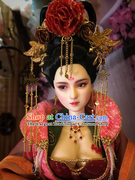 Chinese Ancient Tang Dynasty Empress Headwear Phoenix Coronet Traditional Palace Hair Accessories for Women